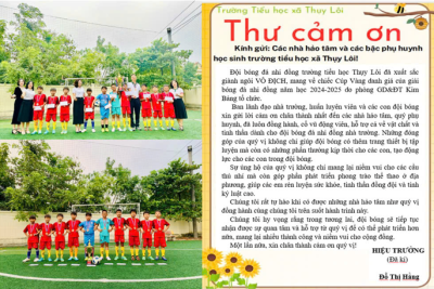 Thư cảm ơn